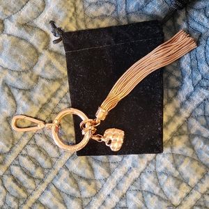 Vera Bradley Love Hope Bag Charm Rose Gold